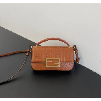Fendi Baguette Phone Bag in Calf Leather Brown 2024 (AF-24031103)