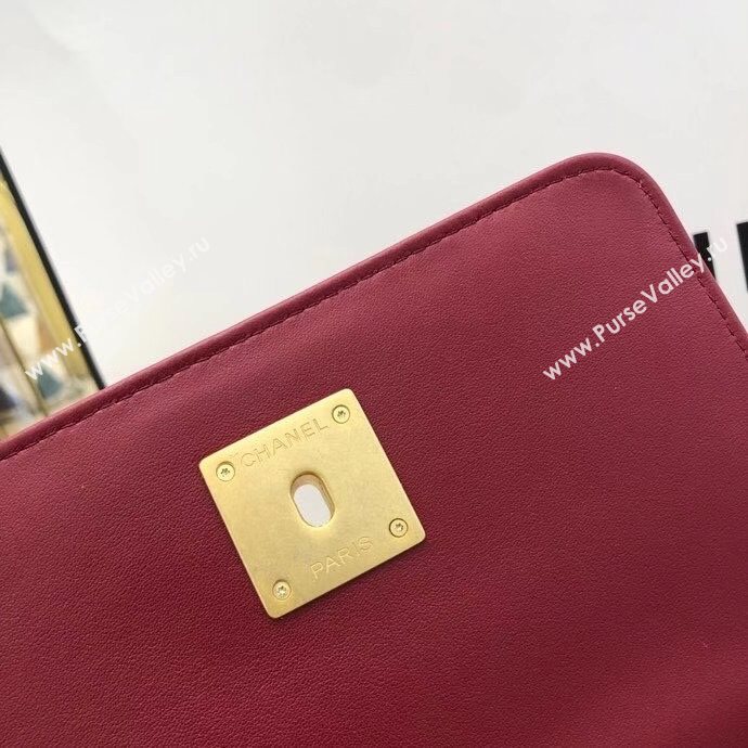 Chanel Quilted Calfskin Resin Stone Flap Bag AS2259 Burgundy 2020 TOP (SMJD-20112106)