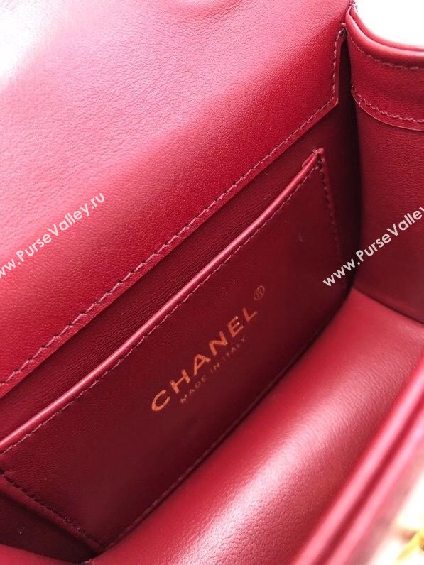 Chanel Quilted Calfskin Resin Stone Flap Bag AS2259 Burgundy 2020 TOP (SMJD-20112106)