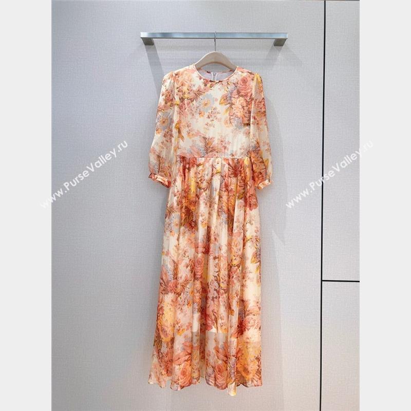 Zimmermann Silk Dress Z9701 Orange 2023 (Q-239701)