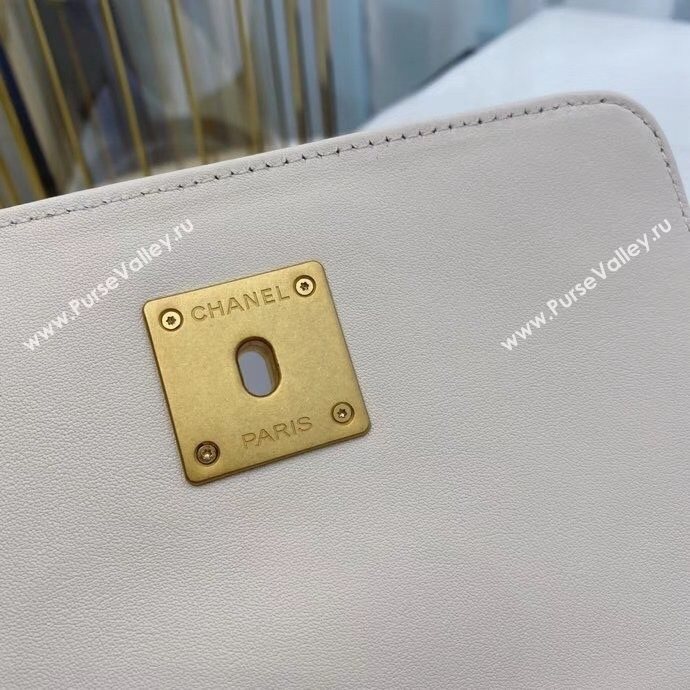 Chanel Quilted Calfskin Resin Stone Flap Bag AS2259 White 2020 TOP (SMJD-20112110)