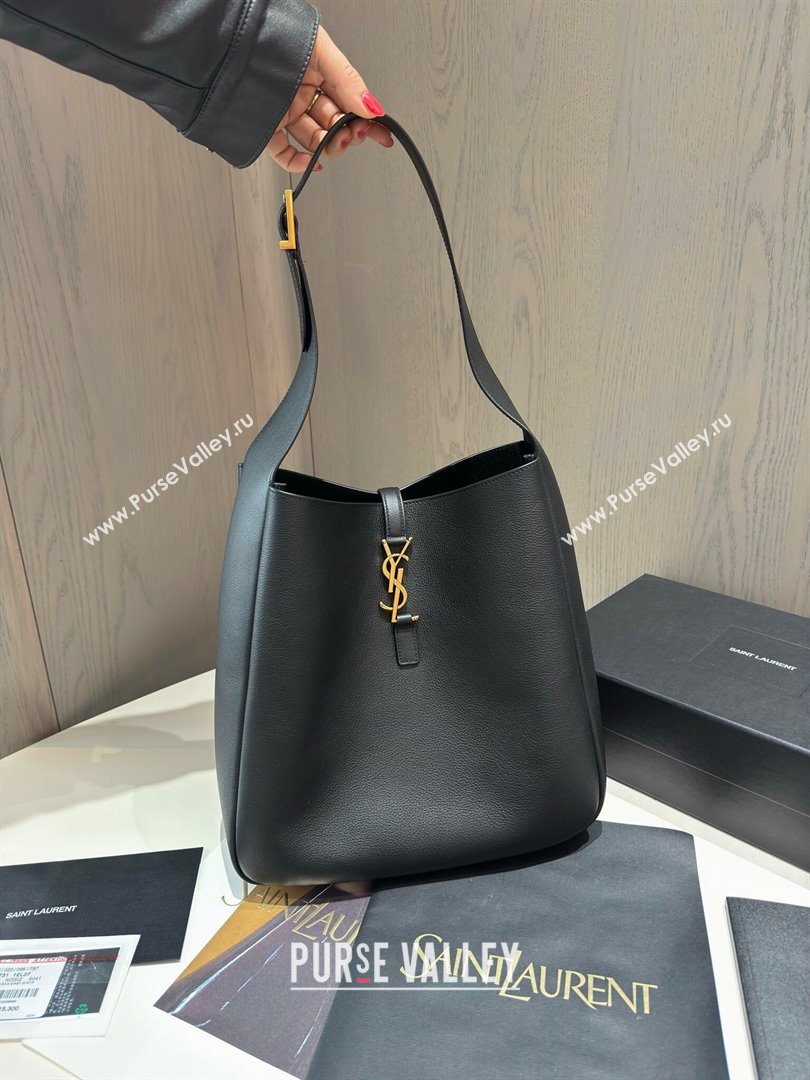 Saint Laurent LE 5 À 7 Supple Large Bag in Smooth Leather 753837 Black 2024 Top (HONGS-24050730)