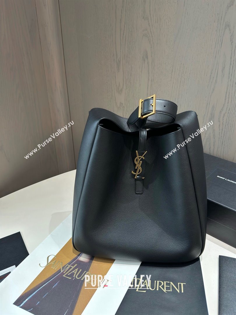 Saint Laurent LE 5 À 7 Supple Large Bag in Smooth Leather 753837 Black 2024 Top (HONGS-24050730)