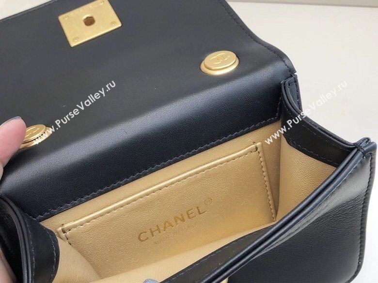 Chanel Quilted Calfskin Resin Stone Small Flap Bag AS2251 Black/Green/Red 2020 TOP (SMJD-20112103)