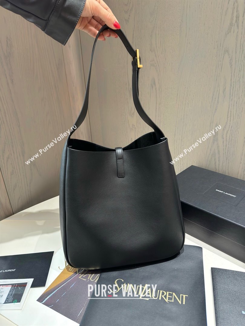 Saint Laurent LE 5 À 7 Supple Large Bag in Smooth Leather 753837 Black 2024 Top (HONGS-24050730)