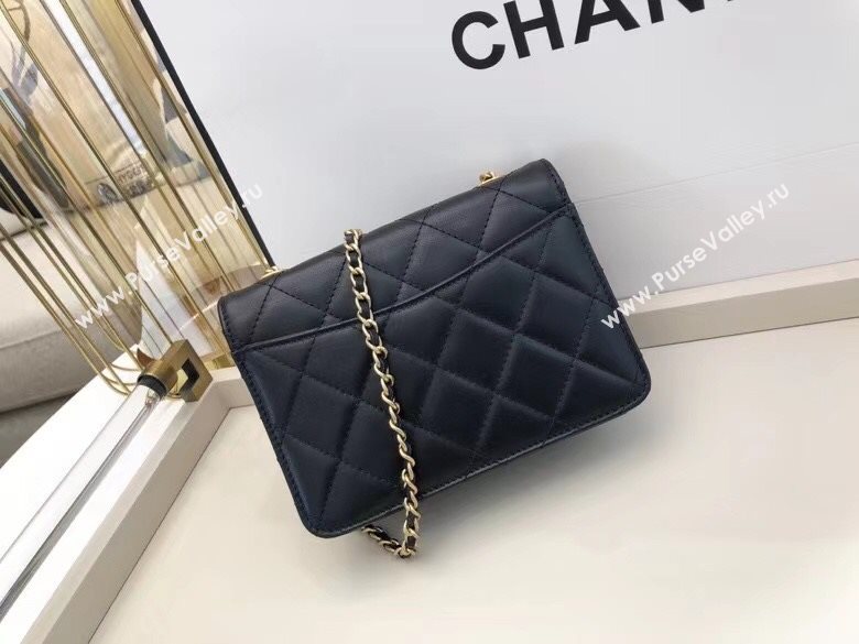 Chanel Quilted Calfskin Resin Stone Flap Bag AS2259 Black/Green/Red 2020 TOP (SMJD-20112104)