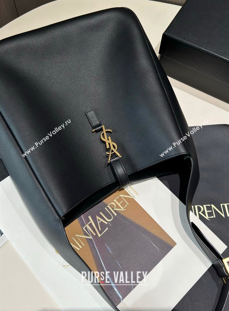 Saint Laurent LE 5 À 7 Supple Large Bag in Smooth Leather 753837 Black 2024 Top (HONGS-24050730)