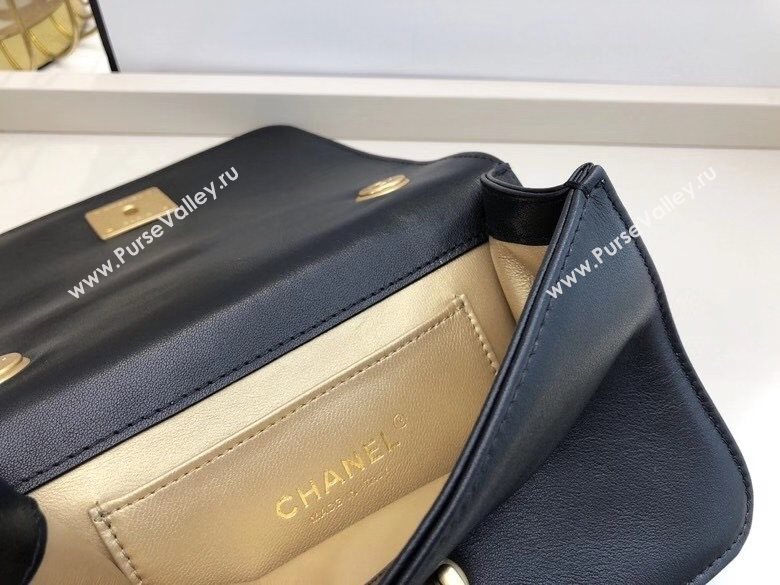 Chanel Quilted Calfskin Resin Stone Flap Bag AS2259 Black/Green/Red 2020 TOP (SMJD-20112104)