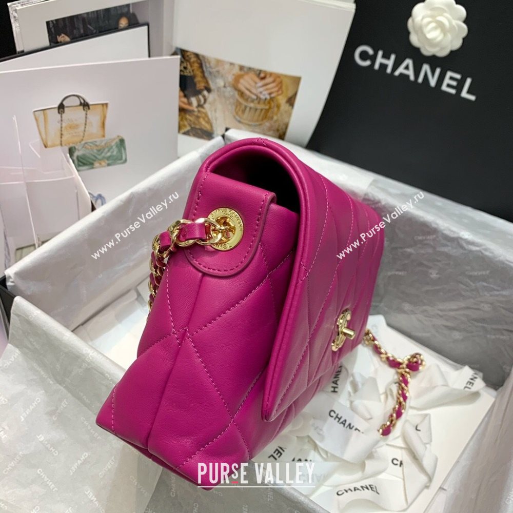 Chanel Quilted Lambskin Flap Bag AS2300 Purple 2020 (JY-20121520)