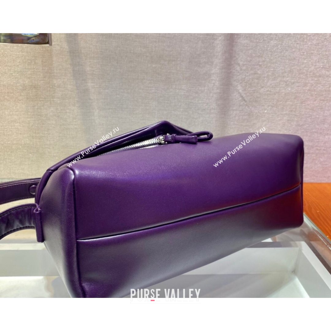 Prada Signaux Lambskin Shoulder Bag 1BC165 Purple 2021 (YZ-21080410)