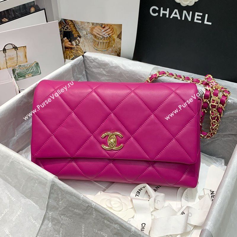Chanel Quilted Lambskin Flap Bag AS2300 Purple 2020 (JY-20121520)