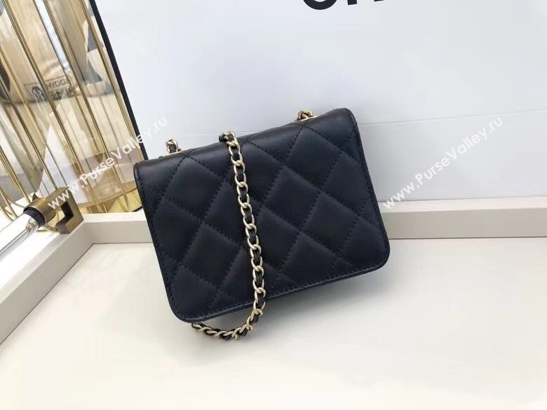 Chanel Quilted Calfskin Resin Stone Small Flap Bag AS2251 Black/White 2020 TOP (SMJD-20112101)