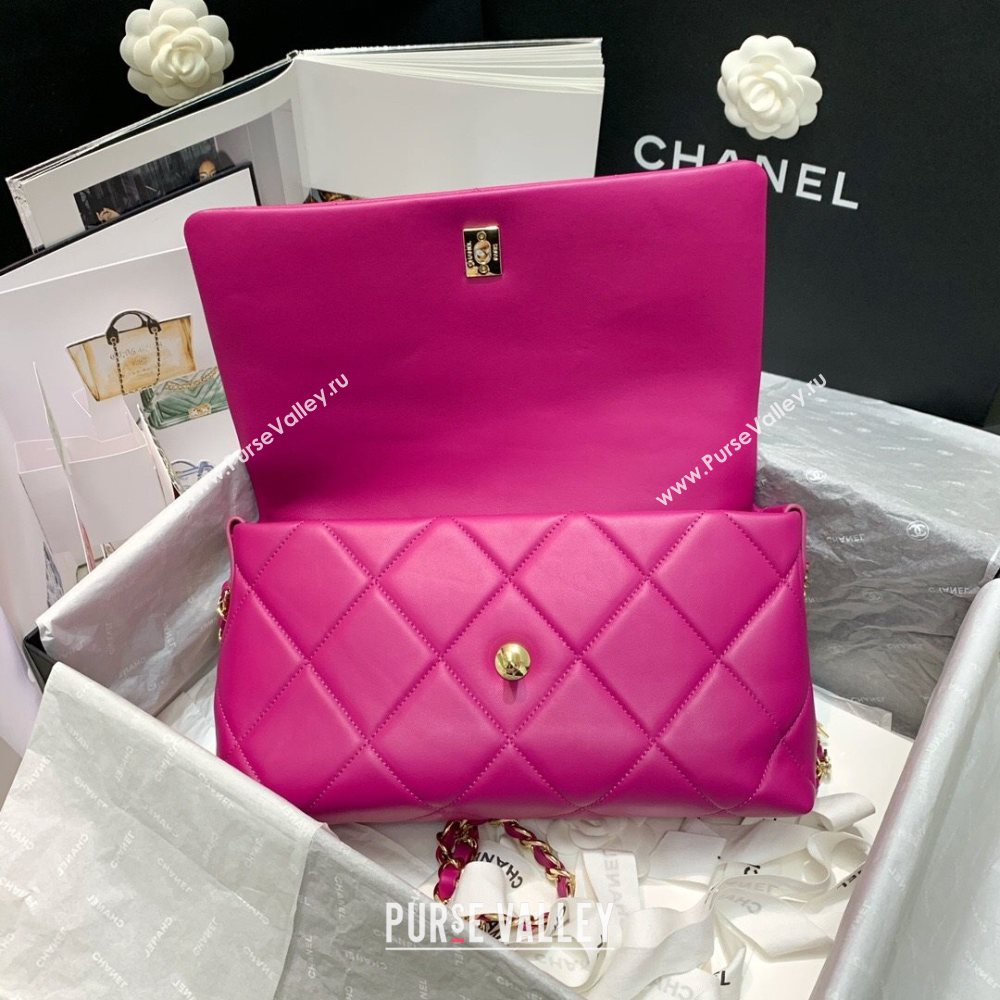 Chanel Quilted Lambskin Flap Bag AS2300 Purple 2020 (JY-20121520)