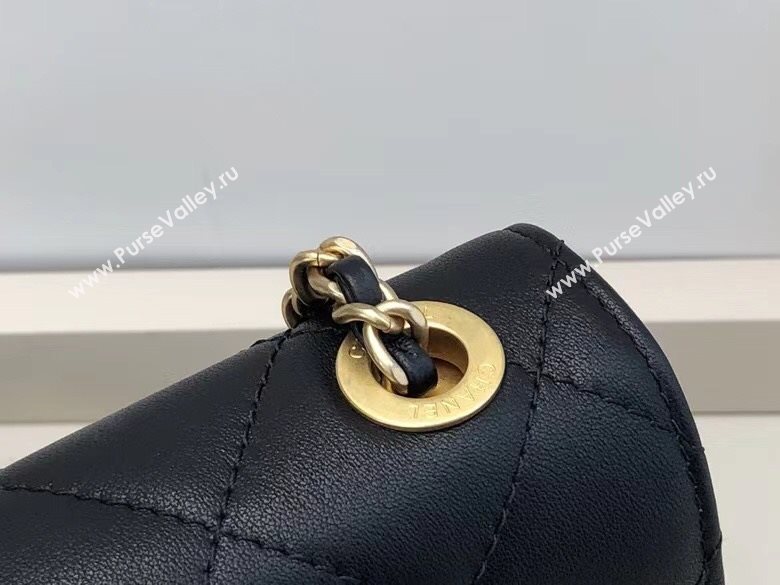 Chanel Quilted Calfskin Resin Stone Small Flap Bag AS2251 Black/White 2020 TOP (SMJD-20112101)