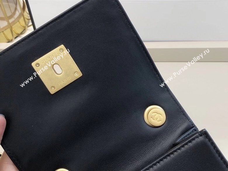 Chanel Quilted Calfskin Resin Stone Small Flap Bag AS2251 Black/White 2020 TOP (SMJD-20112101)