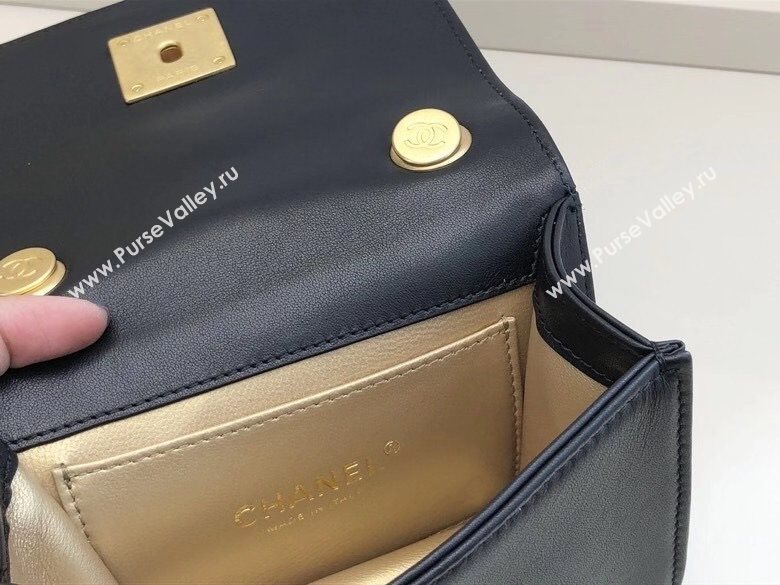 Chanel Quilted Calfskin Resin Stone Small Flap Bag AS2251 Black/White 2020 TOP (SMJD-20112101)