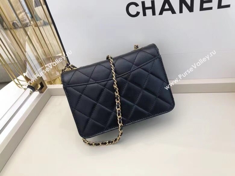 Chanel Quilted Calfskin Resin Stone Flap Bag AS2259 Black/White 2020 TOP (SMJD-20112102)