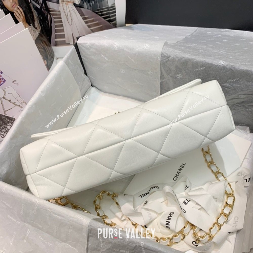 Chanel Quilted Lambskin Flap Bag AS2300 White 2020 (JY-20121521)