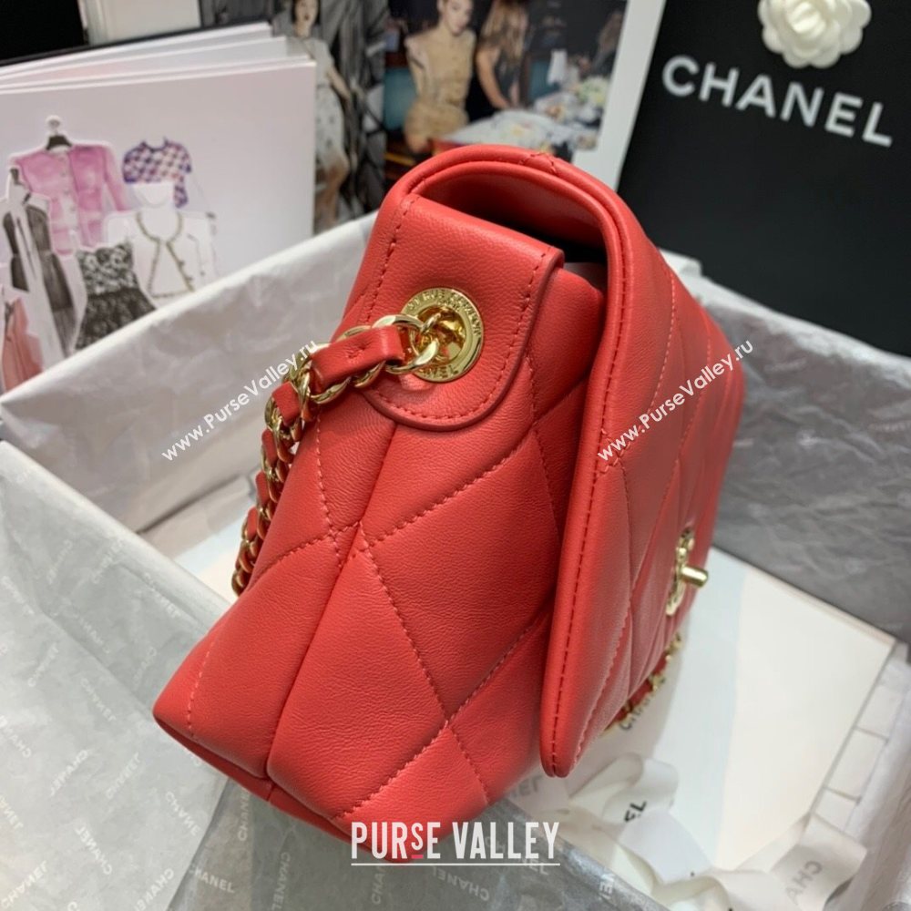 Chanel Quilted Lambskin Flap Bag AS2300 Coral Pink 2020 (JY-20121522)