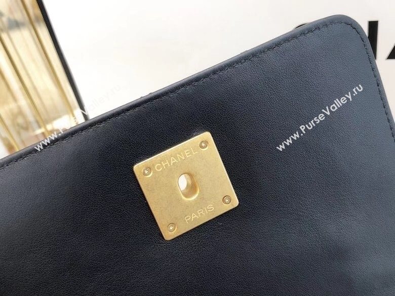 Chanel Quilted Calfskin Resin Stone Flap Bag AS2259 Black/White 2020 TOP (SMJD-20112102)