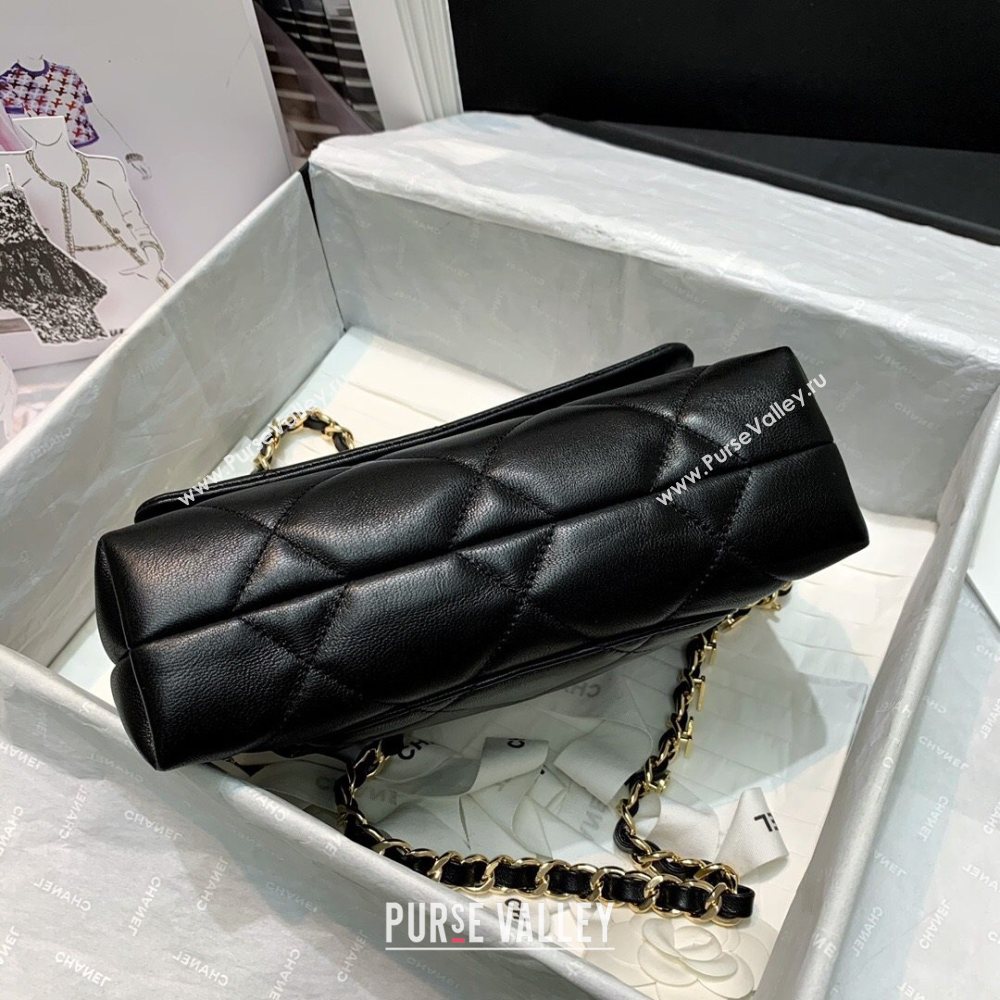 Chanel Quilted Lambskin Small Flap Bag AS2399 Black 2020 (JY-20121525)