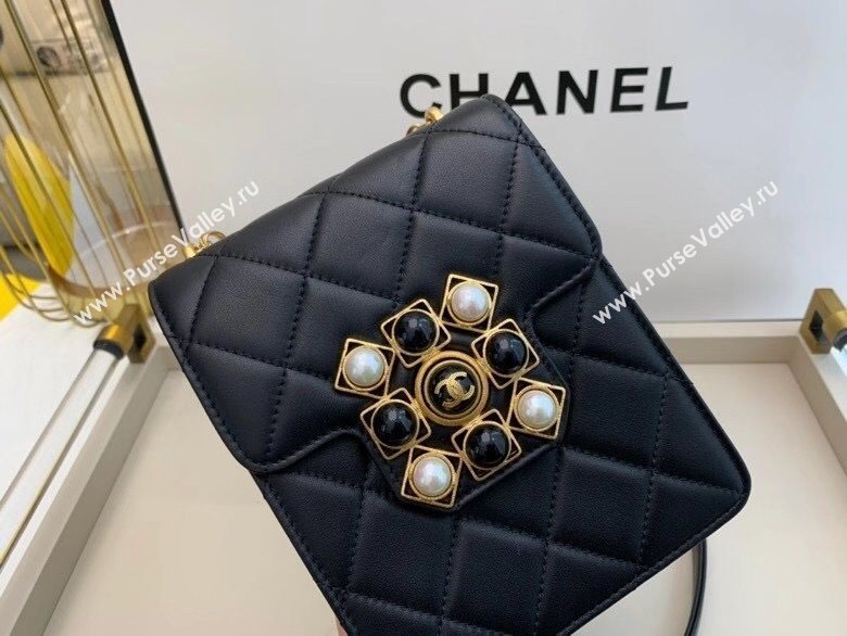 Chanel Quilted Calfskin Vertical Flap Bag with Resin Stone Charm AS1890 Black 2020 TOP (SMJD-20112115)