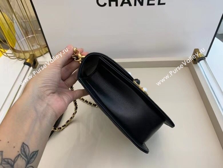 Chanel Quilted Calfskin Vertical Flap Bag with Resin Stone Charm AS1890 Black 2020 TOP (SMJD-20112115)