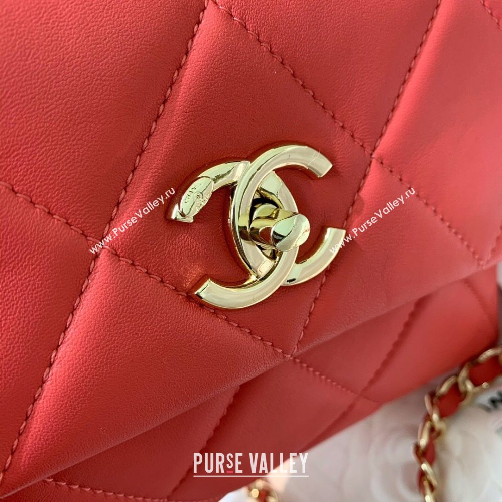 Chanel Quilted Lambskin Small Flap Bag AS2399 Coral Pink 2020 (JY-20121523)