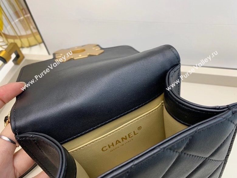 Chanel Quilted Calfskin Vertical Flap Bag with Resin Stone Charm AS1890 Black 2020 TOP (SMJD-20112115)