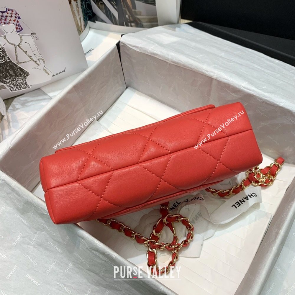 Chanel Quilted Lambskin Small Flap Bag AS2399 Coral Pink 2020 (JY-20121523)