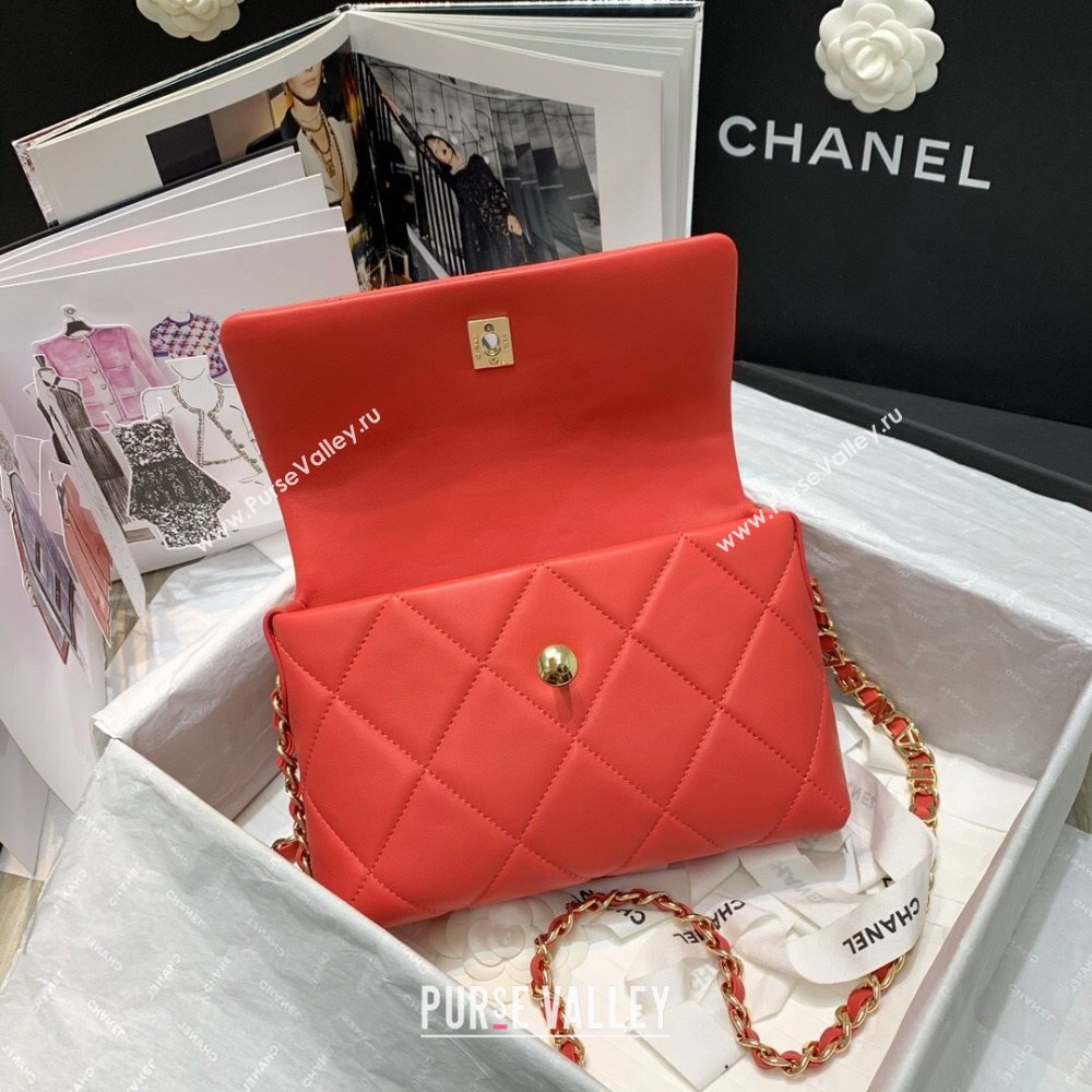 Chanel Quilted Lambskin Small Flap Bag AS2399 Coral Pink 2020 (JY-20121523)