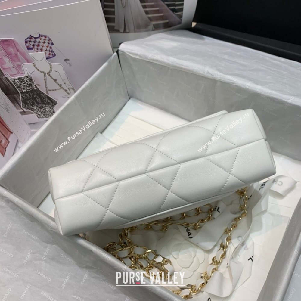 Chanel Quilted Lambskin Small Flap Bag AS2399 White 2020 (JY-20121524)