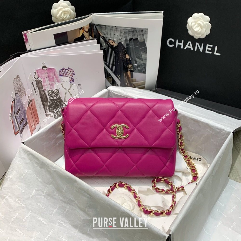 Chanel Quilted Lambskin Small Flap Bag AS2399 Purple 2020 (JY-20121526)