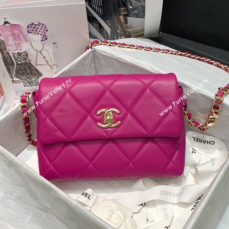 Chanel Quilted Lambskin Small Flap Bag AS2399 Purple 2020 (JY-20121526)