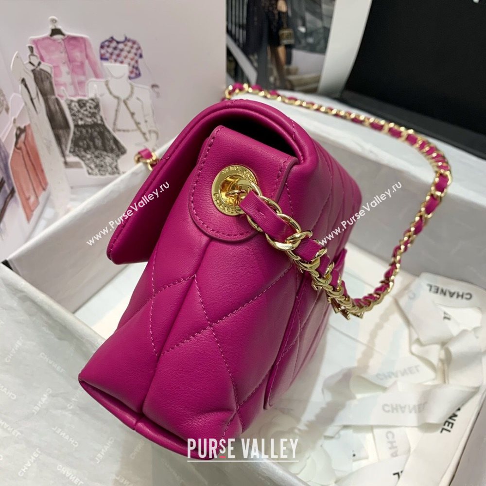 Chanel Quilted Lambskin Small Flap Bag AS2399 Purple 2020 (JY-20121526)