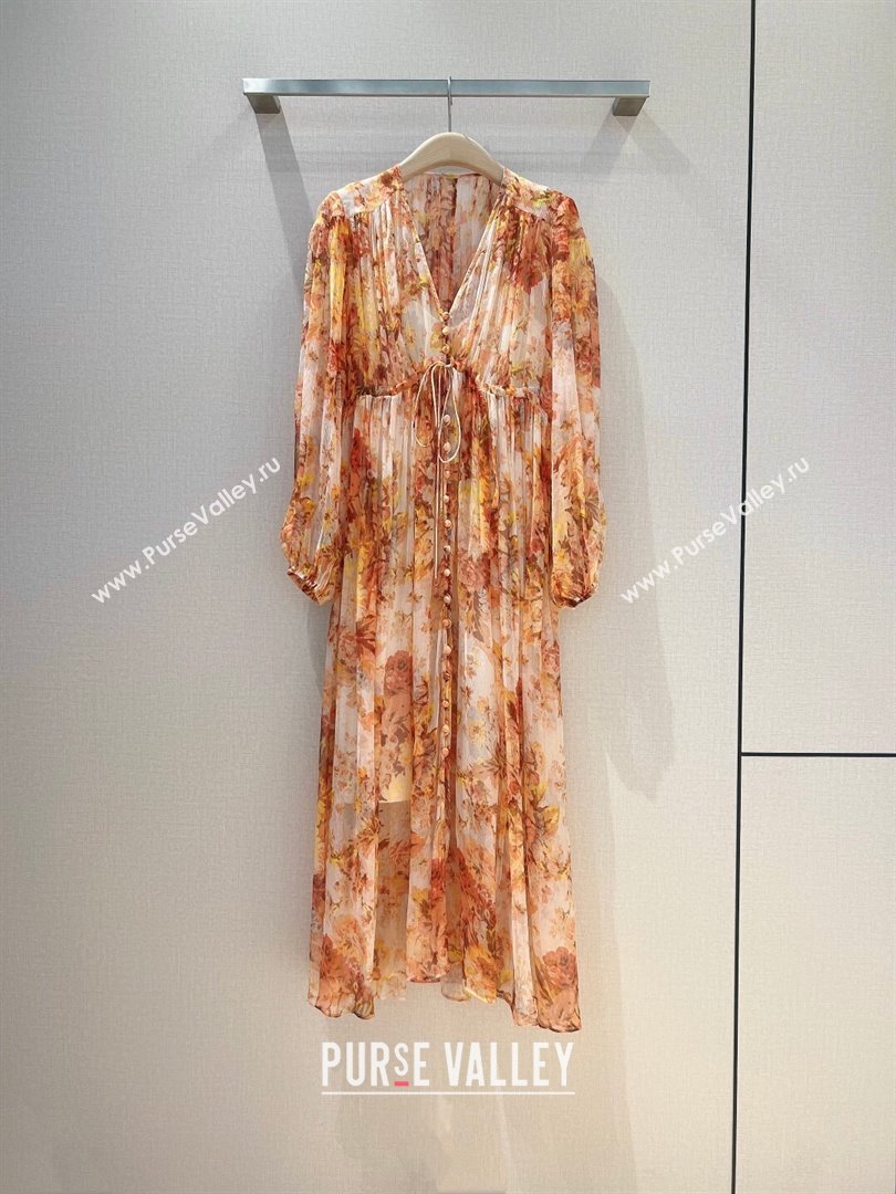 Zimmermann Silk Dress Z9702 Orange 2023 (Q-239702)