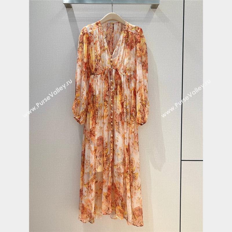 Zimmermann Silk Dress Z9702 Orange 2023 (Q-239702)