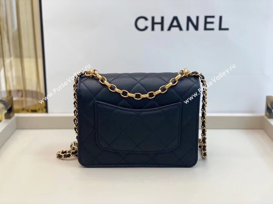 Chanel Quilted Calfskin Flap Bag with Resin Stone Charm AS1889 Black 2020 TOP (SMJD-20112113)
