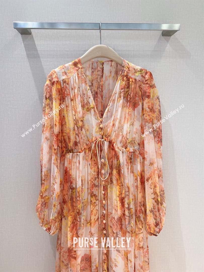 Zimmermann Silk Dress Z9702 Orange 2023 (Q-239702)