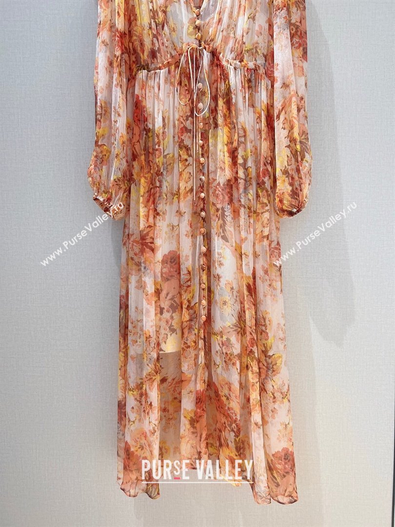 Zimmermann Silk Dress Z9702 Orange 2023 (Q-239702)