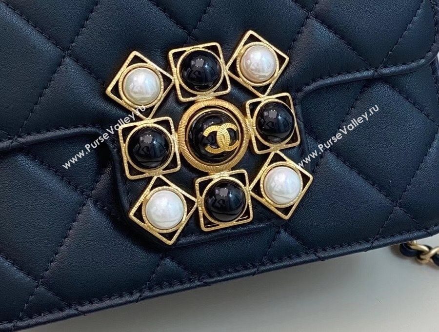 Chanel Quilted Calfskin Flap Bag with Resin Stone Charm AS1889 Black 2020 TOP (SMJD-20112113)