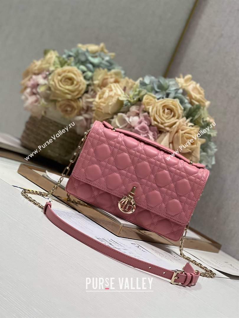 Dior My Dior Top Handle Bag Latte Cannage Lambskin Pink 2024 (XXG-24062832)