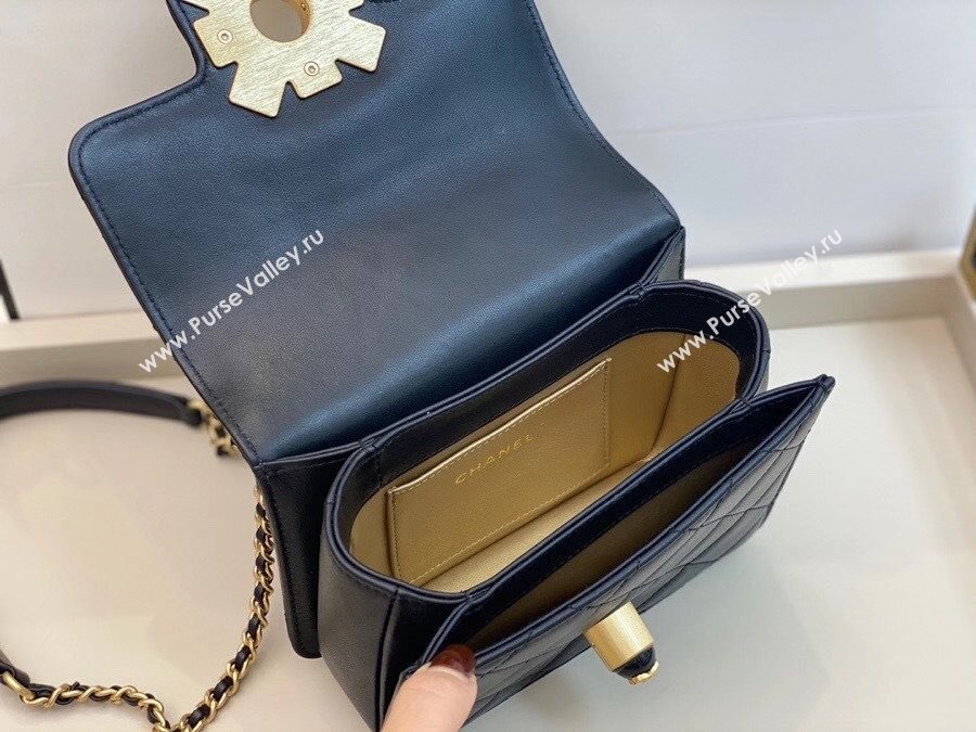 Chanel Quilted Calfskin Flap Bag with Resin Stone Charm AS1889 Black 2020 TOP (SMJD-20112113)