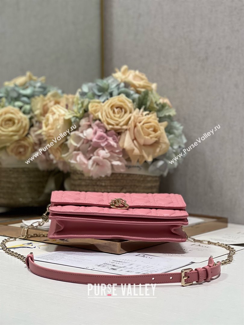 Dior My Dior Top Handle Bag Latte Cannage Lambskin Pink 2024 (XXG-24062832)