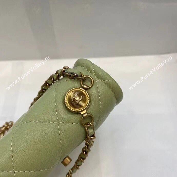 Chanel Quilted Lambskin Belt Bag with Metal Buttons A81018 Green 2020 (SMJD-20112301)