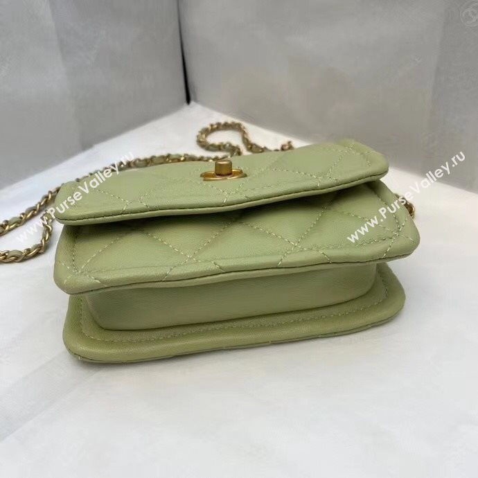 Chanel Quilted Lambskin Belt Bag with Metal Buttons A81018 Green 2020 (SMJD-20112301)