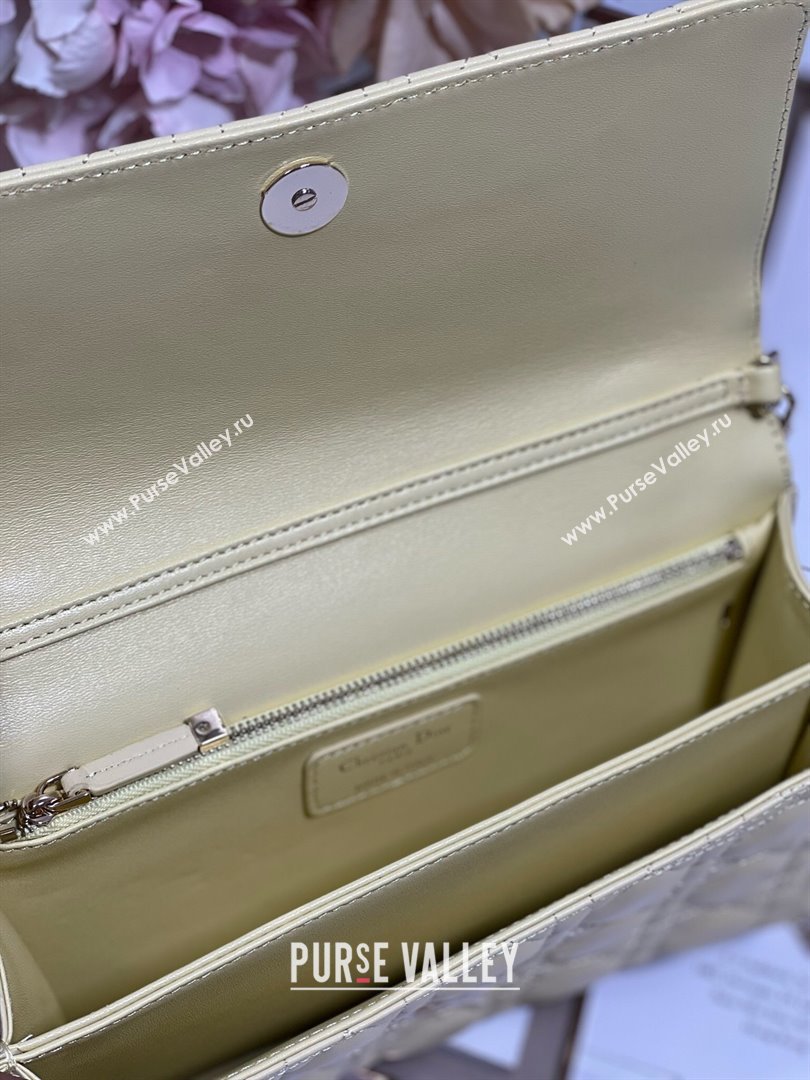 Dior My Dior Top Handle Bag Latte Cannage Lambskin Yellow 2024 (XXG-24062833)