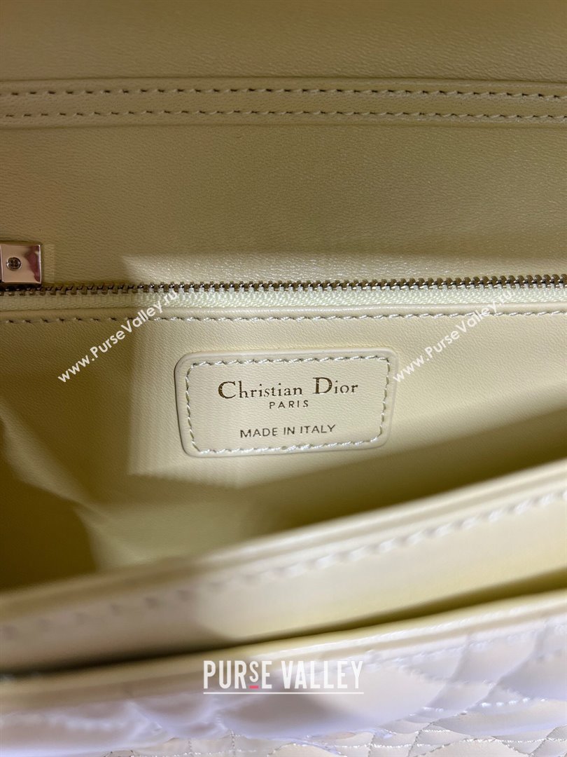 Dior My Dior Top Handle Bag Latte Cannage Lambskin Yellow 2024 (XXG-24062833)