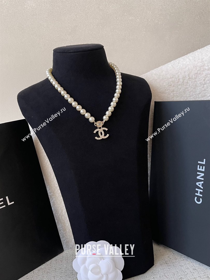 Chanel Heart CC Pearl Short Necklace CH101044 2024 (YF-24101044)