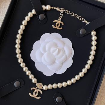 Chanel Heart CC Pearl Short Necklace CH101044 2024 (YF-24101044)